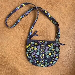 Vera Bradley Quilted Indigo Pop Blue Floral Crossbody